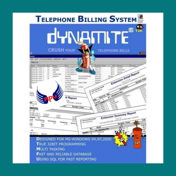 SOFTWARE BILLING SYSTEM PABX TELEPHONE DYNAMITE(STANDART)- Shelishop13 Harga  1,630,000 Ringgit*Penghantaran Percuma