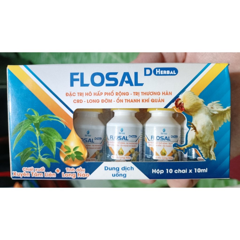 FLOSAL D THẢO DƯỢC 10ml đặc t rị. khò kè trên gà