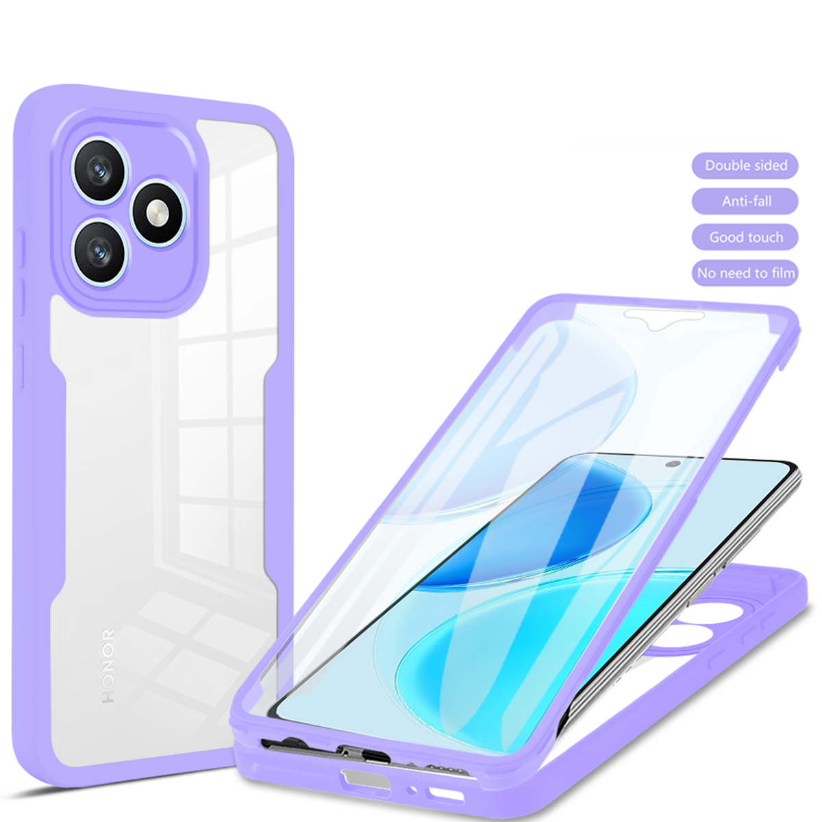 For Honor X8d Case Honor X8d Cover X8D Phone Case Full Body Protection Case Protective 360 Double Sided Cover Funda Coque Capa - Image 2