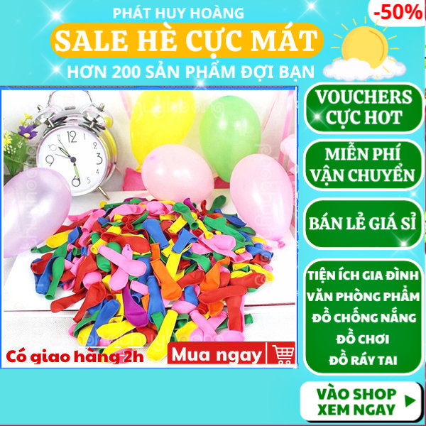 Túi 100 bong bóng nhỏ đủ màu ✓ bong bóng sinh nhật ✓ bong bóng trang trí đẹp ✓ bong bóng đồ chơi ✓ Phát Huy Hoàng