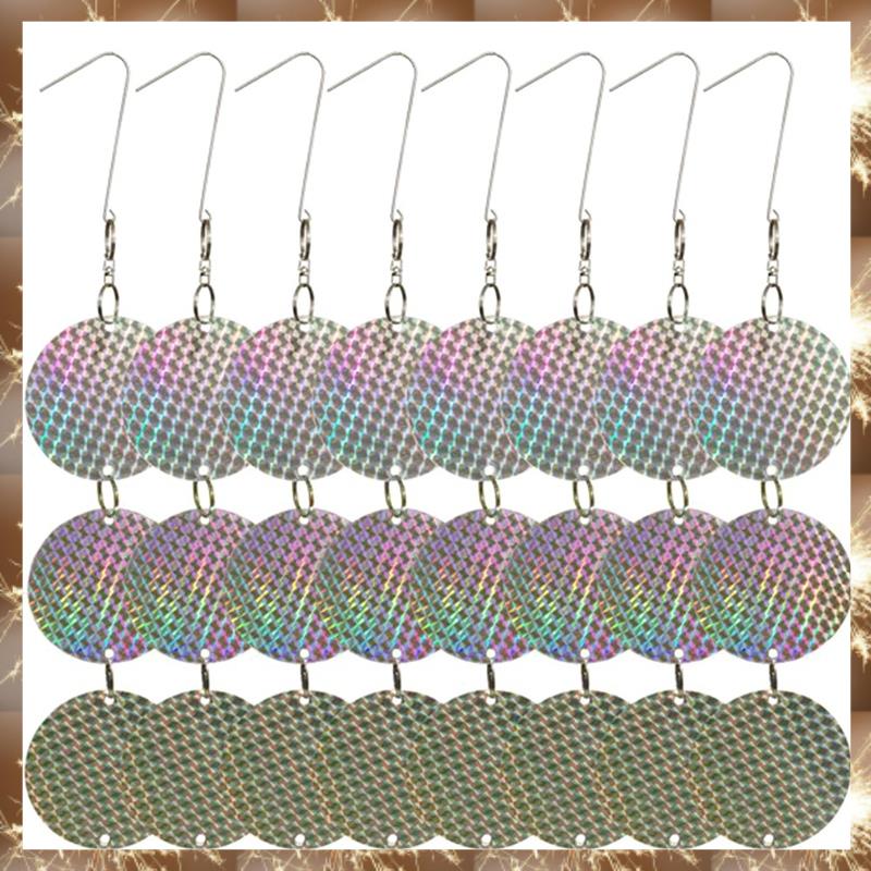 8PCS/Set Bird Repellent Discs Reflective Hanging Device to Keep Birds Away Like Wood Birds for Pigeons Wood Birds