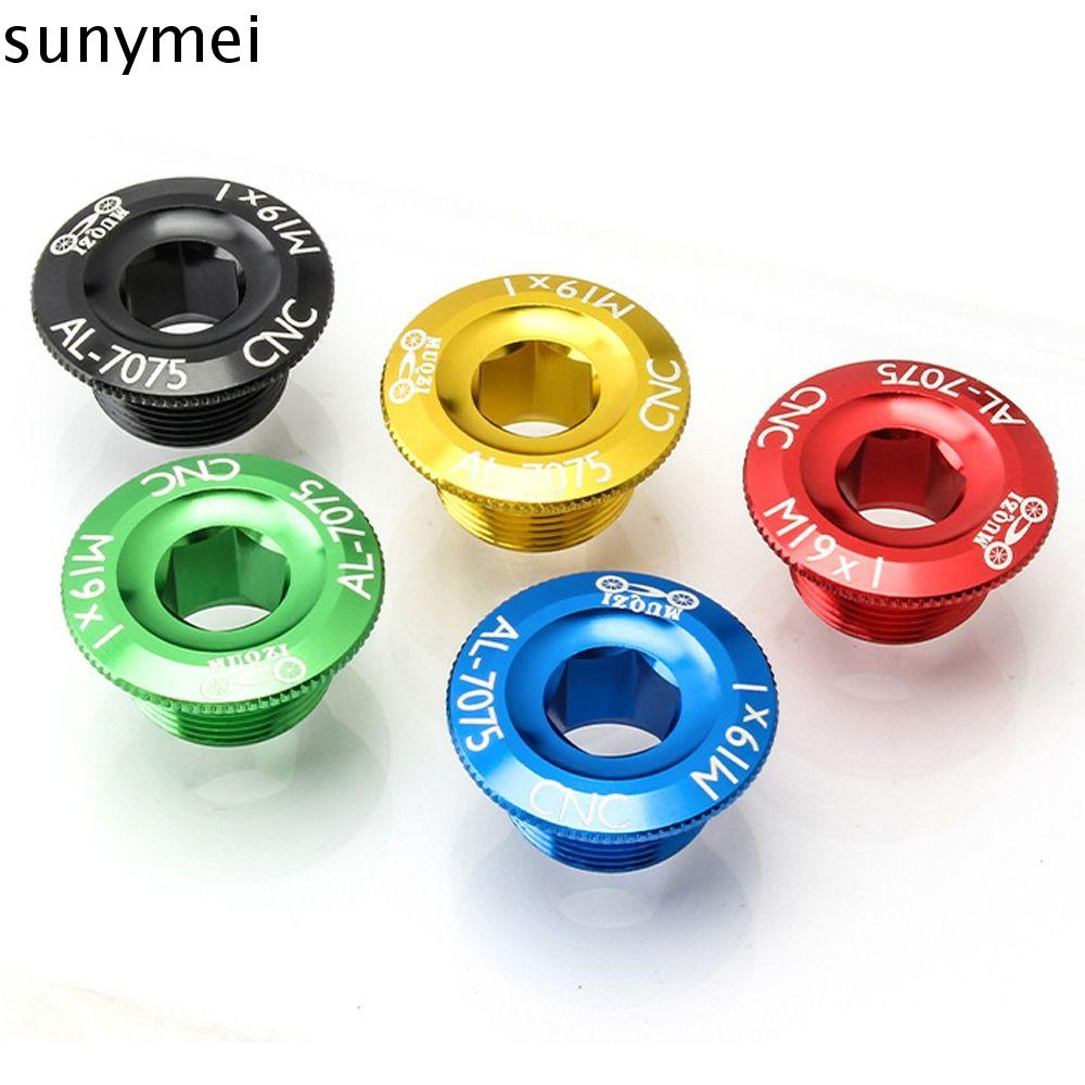SUNYMEI Dành cho shi-mano Vít quay Bộ phận trục khuỷu Hợp kim nhôm 7075 Vít tay quay M19 Nắp bu lông tay quay Tay quay xe đạp Vỏ crankset