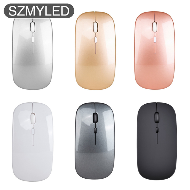 Wireless Slim Silent Mouse, 2.4G Portable Office Optical Mouse, Rechargeable Mice With USB Receiver Type-C Adapter, 3 Adjustable DPI