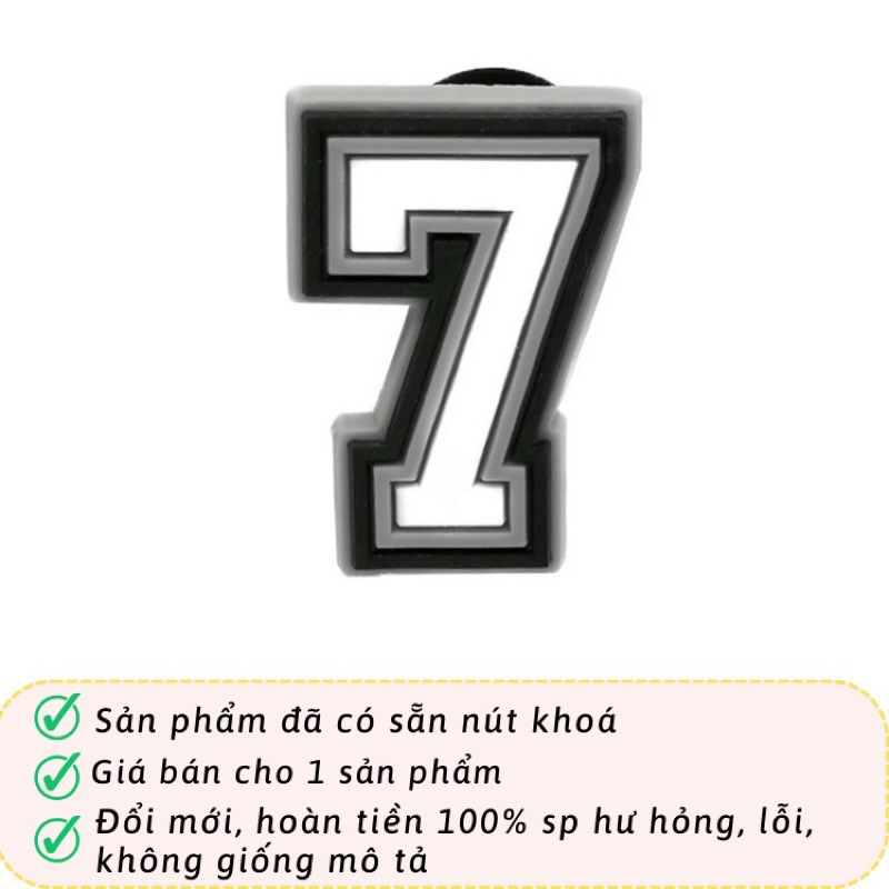 JIBBITZ,STICKER,CHARM CHỮ CÁI - SỐ gắn dép sục,dép cá sấu - 6