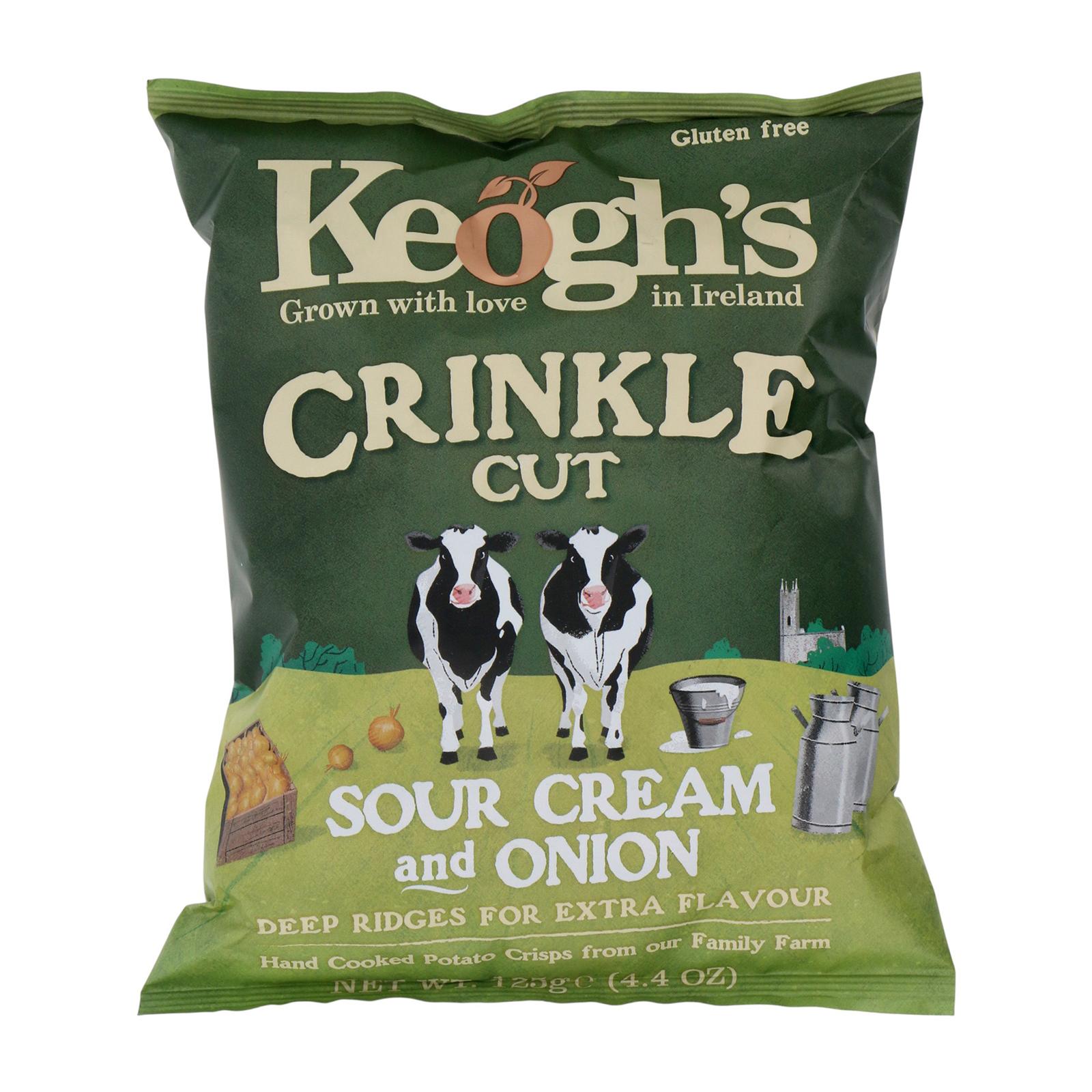 Keogh's Crinkle Cut Shamrock And Sour Cream Crisps - 125G