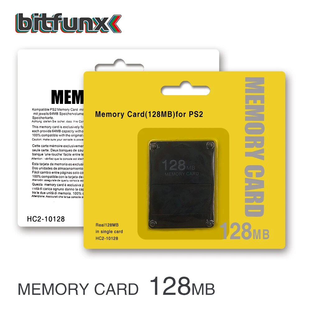 Nhà máy trực tiếp khuyến mãi hấp dẫn Bộ nhớ bitfunx 128Mb với chức năng lưu trò chơi cho tất cả các bảng điều khiển trò chơi PS2