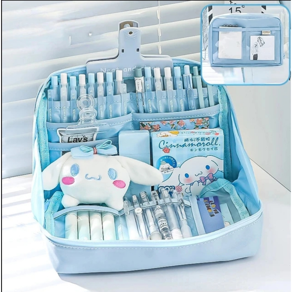 TEMPAT PENSIL KOREA MULTI SEKAT UKURAN JUMBO