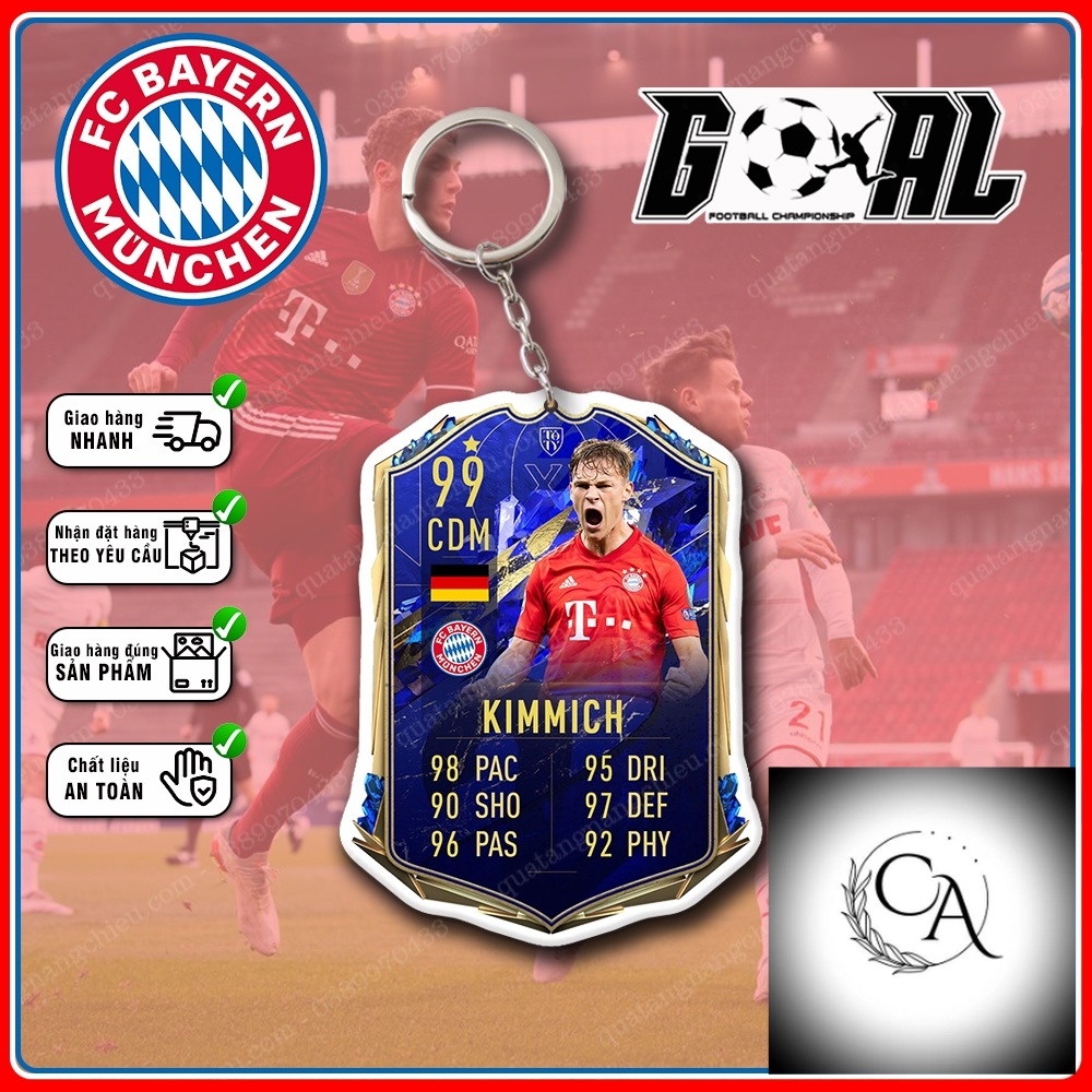 Móc khóa thẻ  - Câu lạc bộ bóng đá Bayern Munich ️Quà Tặng Nắng Chiều️