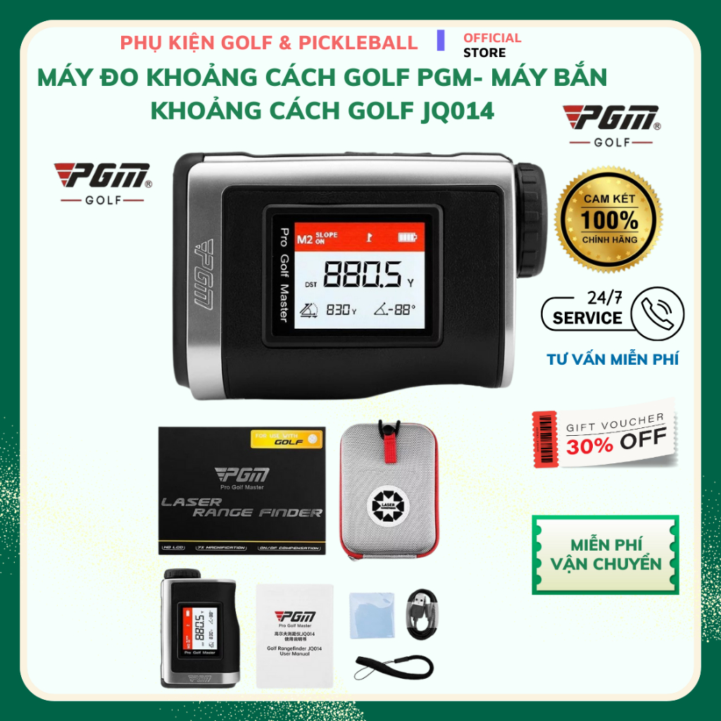 Máy Đo Khoảng Cách Golf PGM- Máy Bắn Khoảng Cách Golf JQ014 Mẫu Mới 2024, Hàng Chính Hãng