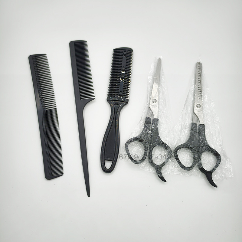 Hairdressing Scissors Comb Set Flat Scissors Teeth Scissors Hairdressing Set for Pet & Kids Hair Trimming GHU-VN