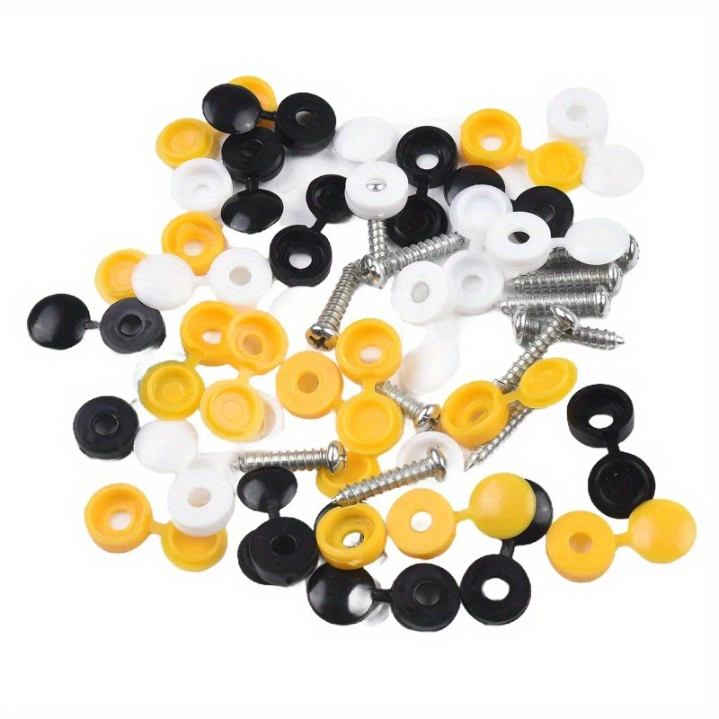 36pcs Car Exterior License Plate Fixing Accessories Auto Hinge Cover License Plate Fixed Self-Tapping Screws White Black Yellow License Plate Rivets ราคา 203 บาท*ส่งฟรี