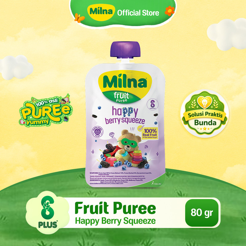 Milna Fruit Puree Happy Berry Squeeze 80G