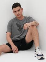 American Eagle เสื้อยืดผู้ชาย G SS SET IN TEE- HTHR + SERIOUSLY SOFT สี MEDIUM HEATHER GRAY - 017-2828-012