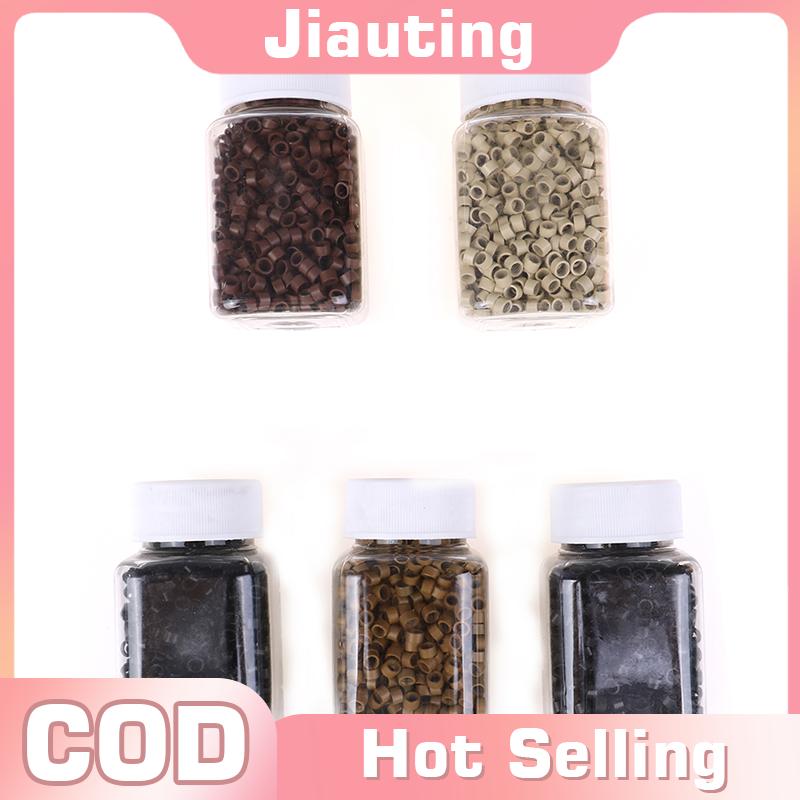 Jiauting 1000 chiếc vòng siêu nhỏ lót Silicon nối lông vũ dụng cụ nối hạt