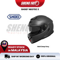 NEOTEC 3 MATT DEEP GREY Helmet Motor Visor Topi Keledar Full Face Flip Up Original Superbike SIRIM Motorcycle