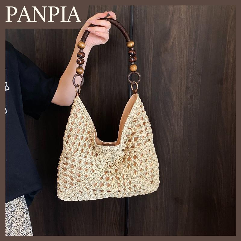 PANPIA กลวงออกถุงฟางทอถุงสิริกระเป๋าชายหาดโบฮีเมียนกระเป๋าทรงถังความจุขนาดใหญ่กระเป๋าสะพายไหล่กลวงวันหยุด - ยี่ห้อ PANPIA ราคา 231 บาท*ส่งฟรี