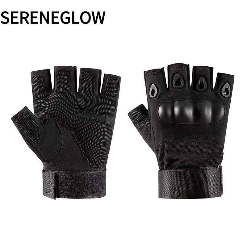 SERENEGLOW Tactical Half-Finger Gloves for Outdoor Riding, Motorcycle, Fitness and Combat Training with Anti-Slip Grip and Breathable Design ราคา 78 บาท*ส่งฟรี
