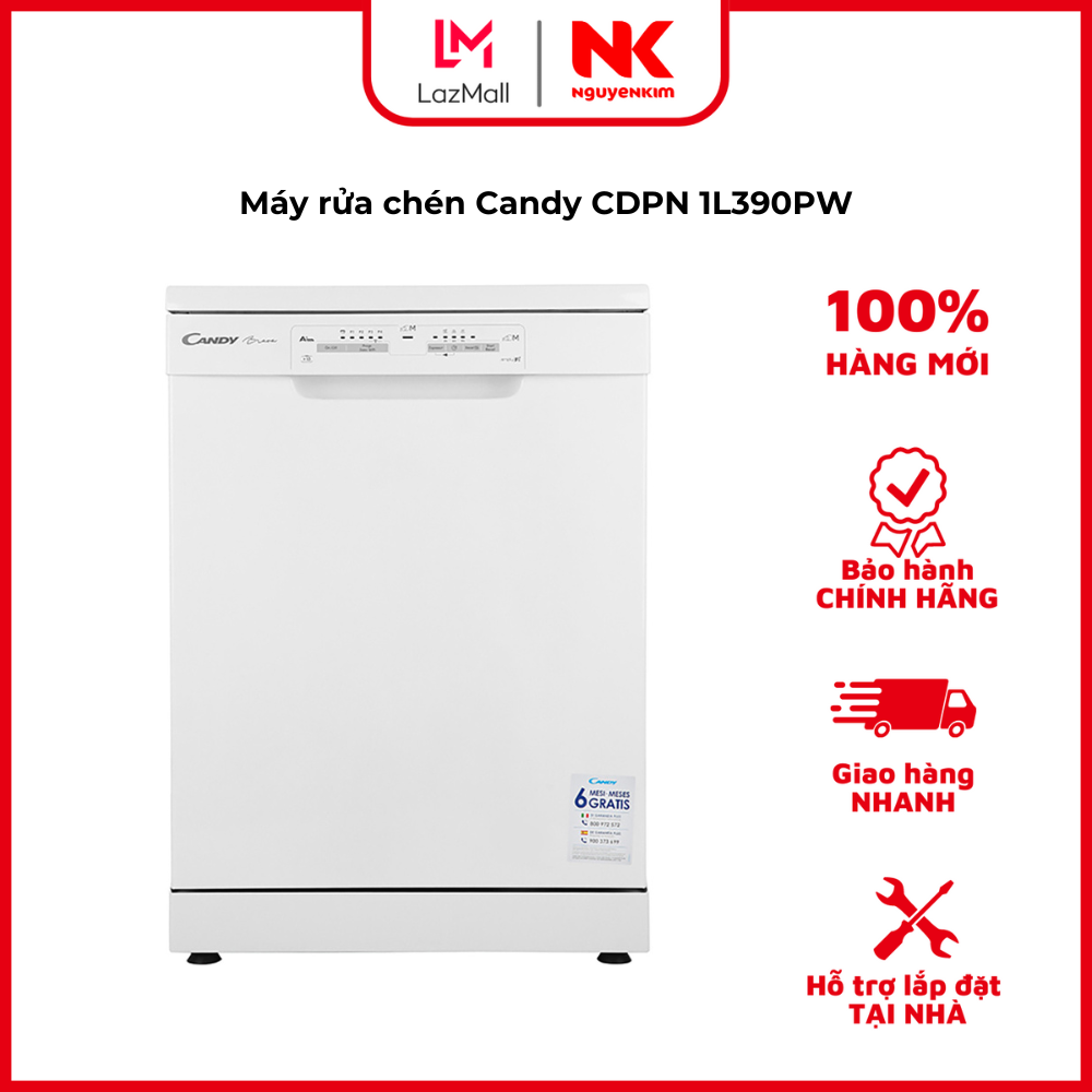(NK Sản Phẩm Mới) Máy rửa chén Candy CDPN 1L390PW