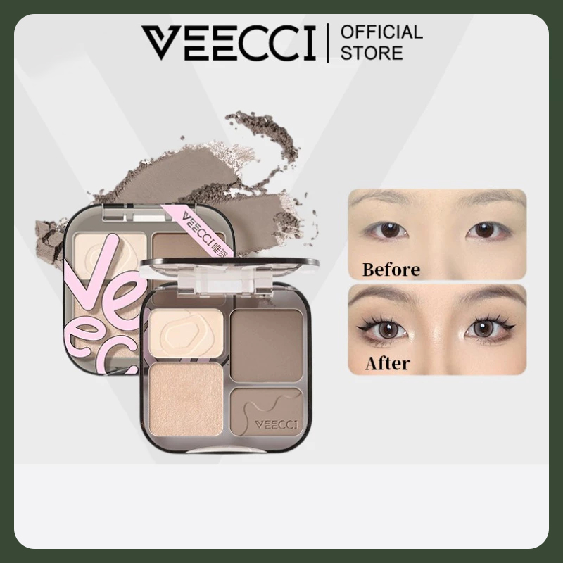 NEW VEECCI Bảng phấn bắt sáng và tạo khối Tự nhiên Lâu trôi Chống nước 8g