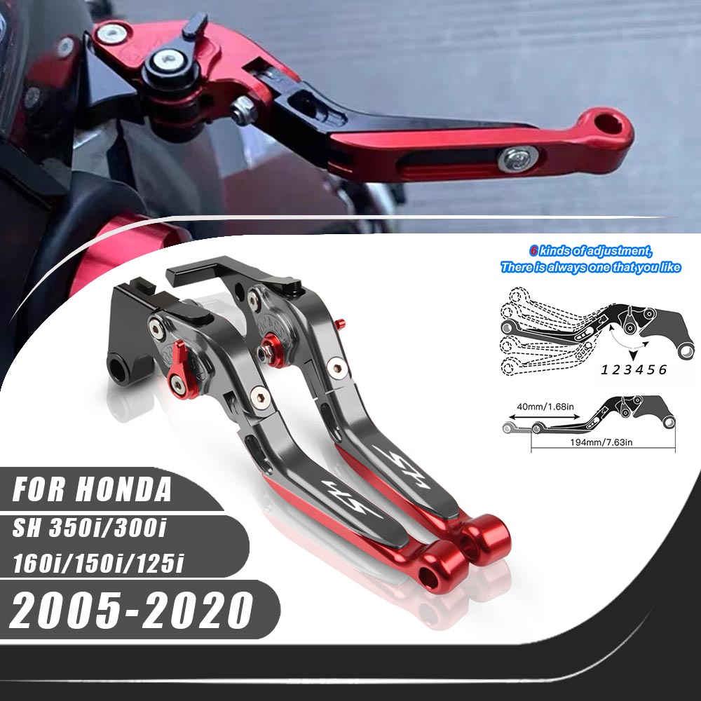 Cho Honda SH 350i/300i/160i/150i/125i 2005-2020 đòn bẩy ly hợp Bộ tay phanh có thể điều chỉnh tay cầm gấp đòn bẩy Phụ tùng xe máy