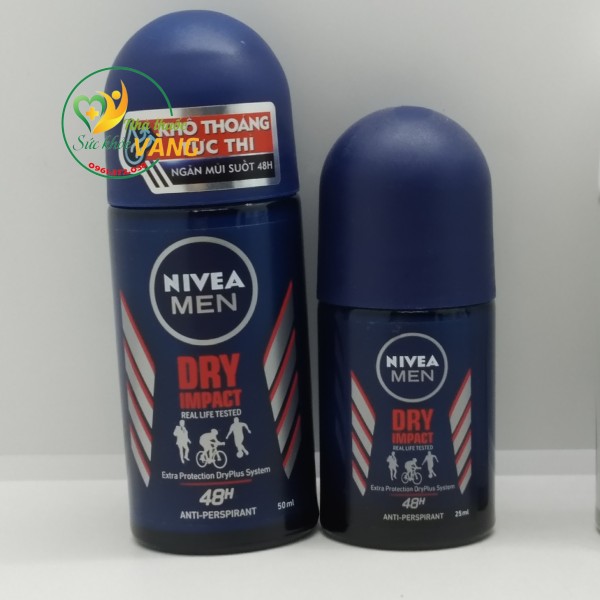 Lăn ngăn mùi NIVEA MEN DRY IMPACT khô thoáng