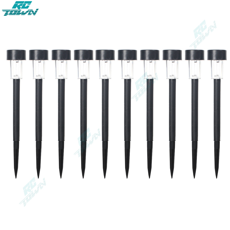 Rctown, 2023!!10 cái LED năng lượng mặt trời đèn thảm cỏ với 2V1 1mAh tấm năng lượng mặt trời IP55 không thấm nước lắp ráp dễ dàng ngoài trời Vườn trang trí đèn chiếu sáng sân vườn (4.5x4.5x29.5cm)
