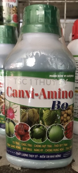 Canxi Amino Bo Dinh Dưỡng nuôi trái, to trái, chống thói đít trái, sáng đẹp màu, nặng kí chai 500ml