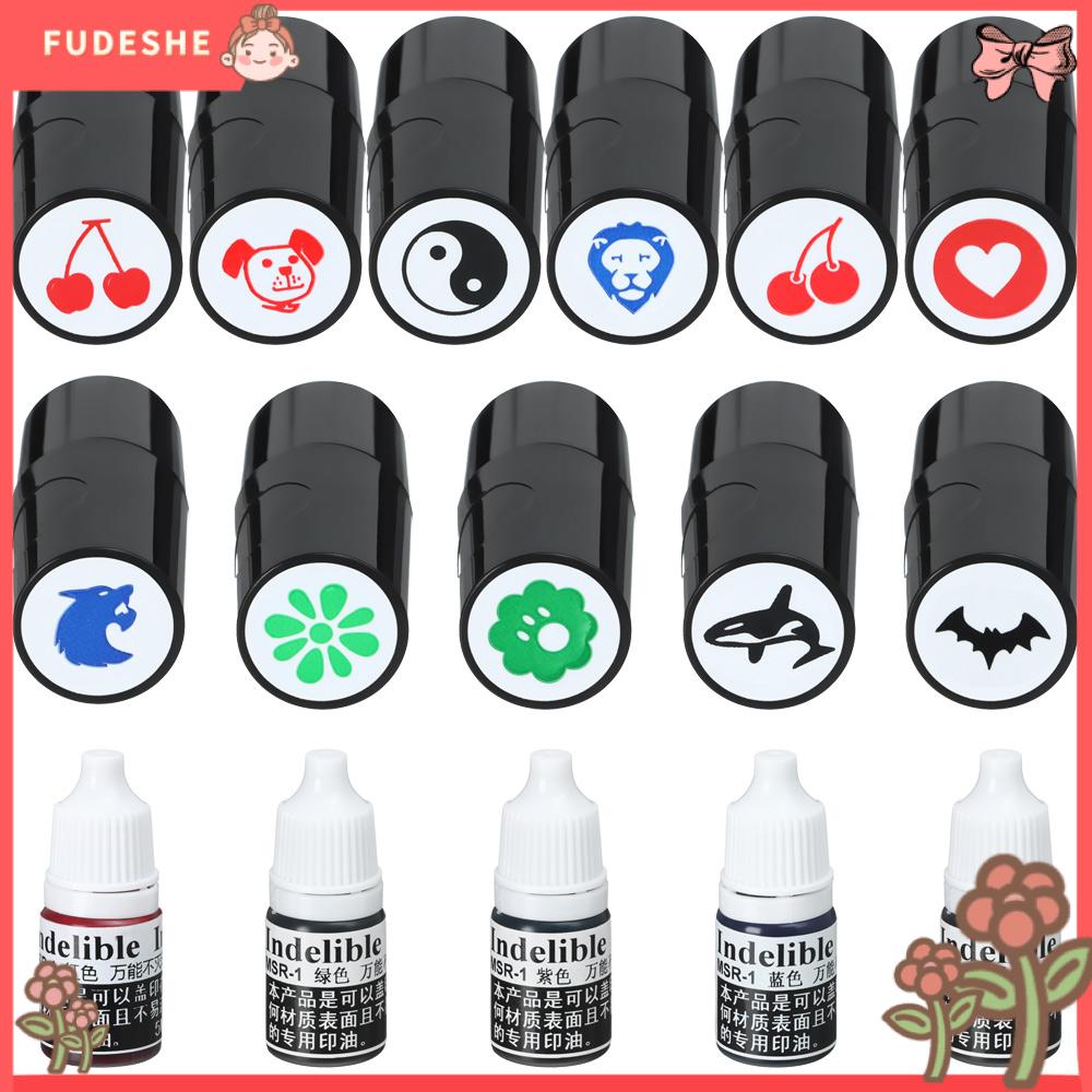 FUDESHE กีฬากลางแจ้ง ของขวัญนักกอล์ฟ พลาสติกครับ ตรายางลูกกอล์ฟ เครื่องหมายแสตมป์กอล์ฟ ตราเครื่องหมาย อุปกรณ์กอล์ฟ ราคา 73 บาท*ส่งฟรี