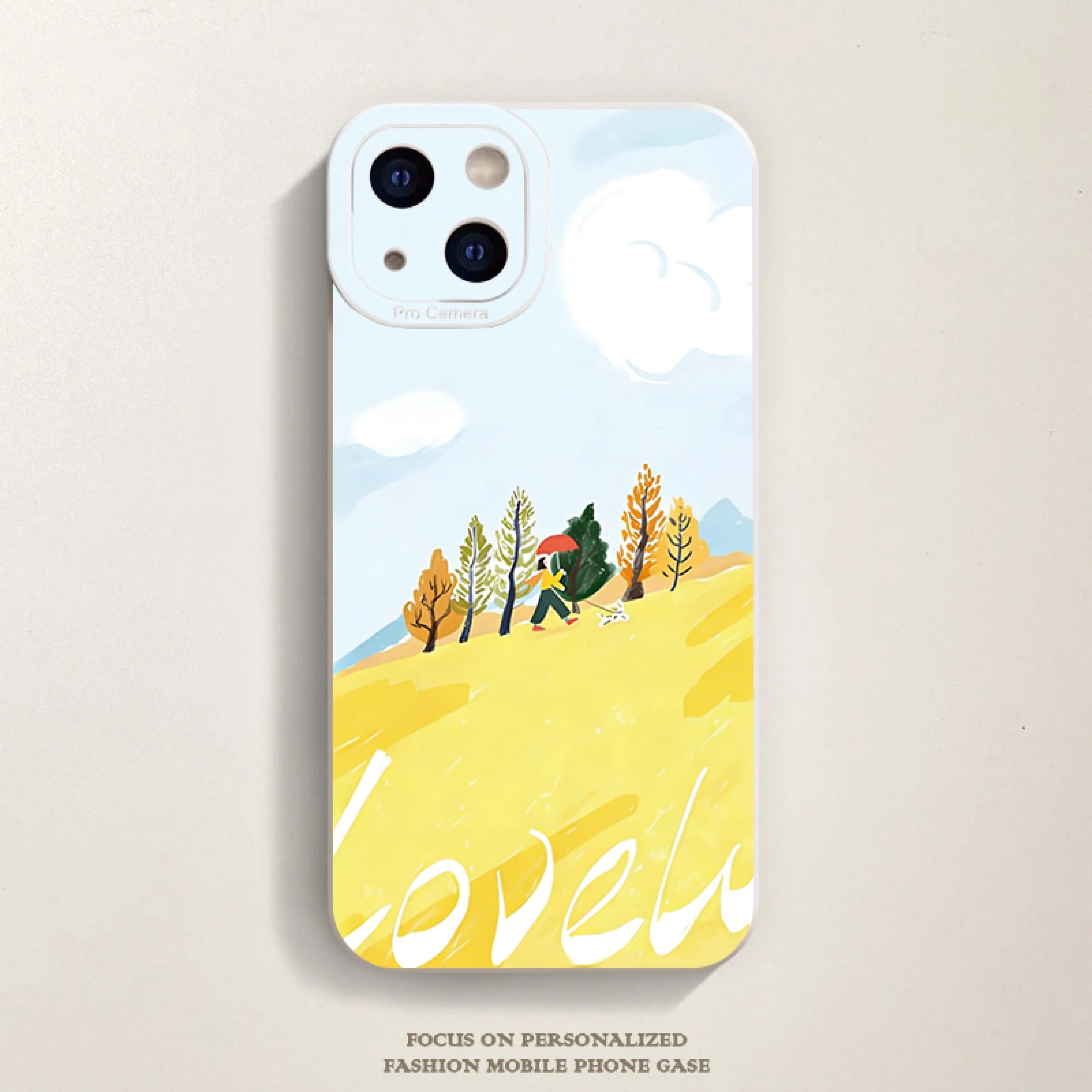 Cute Fall Scene TPU Phone Case for iPhone 11 12 13 14 15 16 17 Lovely Soft Cover