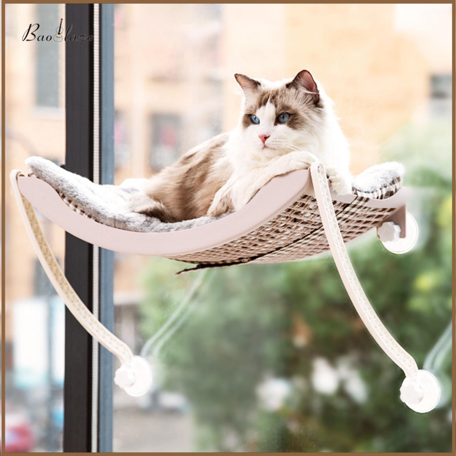 Cat Window Hammock Pet Resting Hammock Pet Bed Suction Cups Cat Furniture Cat Sleeping Bed for Small Medium Cats Sun Bathing ราคา 1,709 บาท*ส่งฟรี