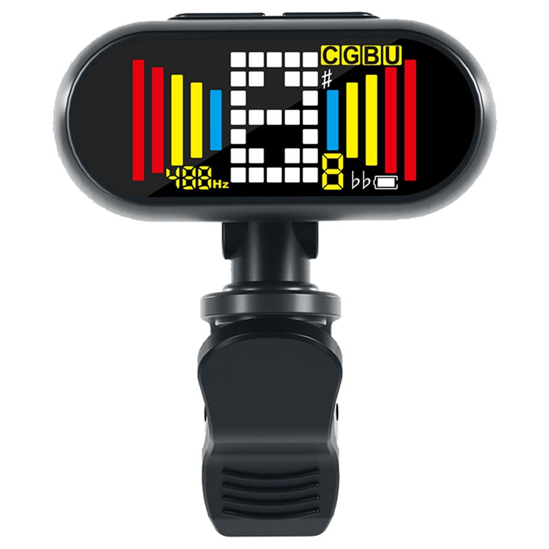 【Latest model】Electric Guitar Tuner Tuner ET-10 Colorful Screen Display Rechargeable Tuner with Clip Mount for Electric Guitar Ukulele Violin ราคา 577 บาท*ส่งฟรี