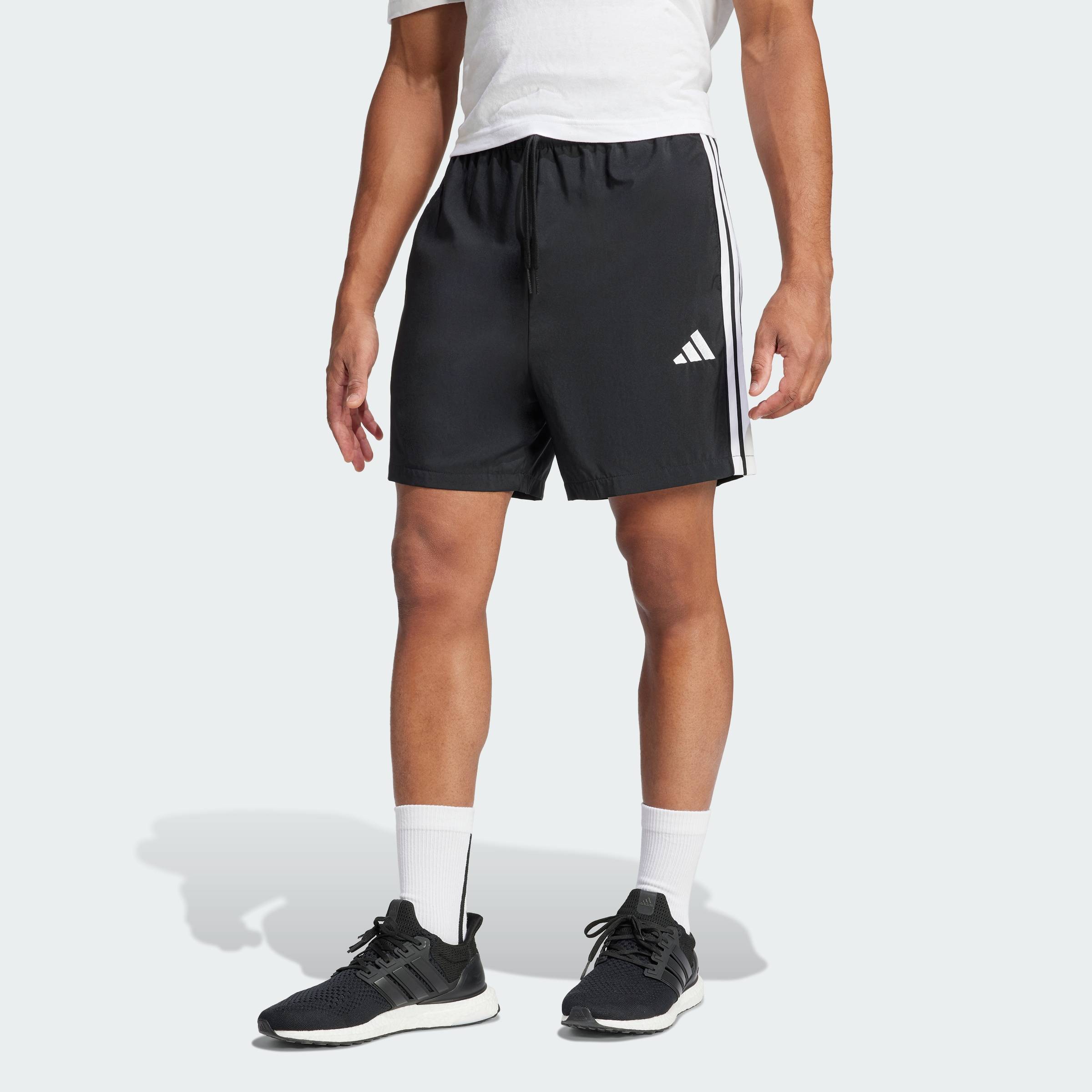 adidas Phong cách sống Quần Short Chelsea 3 Sọc Essential Nam Đen JE6436
