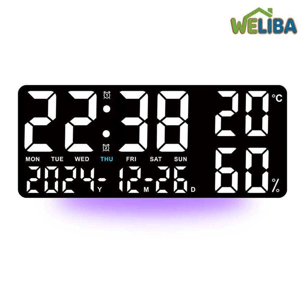 Widely Compatible Digital Wall Clock Featuring Adjustable Brightness Levels ราคา 1,339 บาท*ส่งฟรี