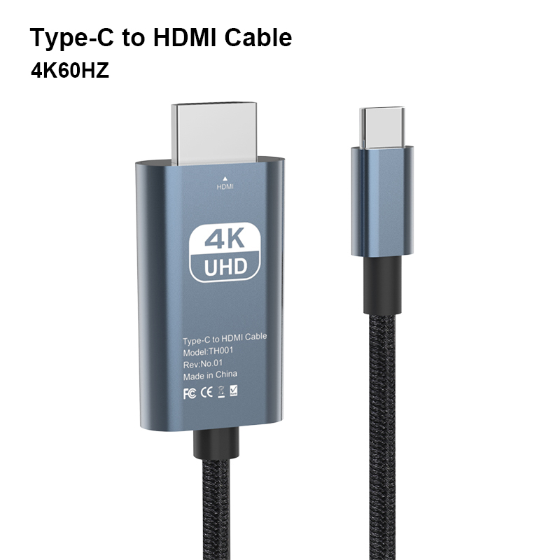 Loại c để cáp hdmi 4k 60hz 2m màn hình độ nét cao usb c để hdtv màn hình chiếu cáp loại c để hdmi video bộ chuyển đổi cho laptop điện thoại di động máy tính bảng chuyển đổi