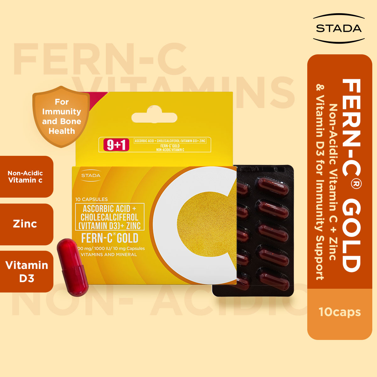 Fern-C Beauty Glutathione 9+1 Capsules | Skin Brightening & Antioxidant  Supplement for Healthy Radiant Skin 50 Mg Vitamin C Capsules - Lazada |  Lazada PH