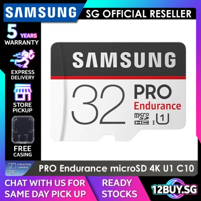 Samsung Pro Endurance microSD Card 4K V30 UHS-I C10 100MB/s Read Speed 30MB/s Write Speed 32GB 64GB MBMJ 3PM.SG 12BUY.SG 5 Years SG Warranty Normal Mail