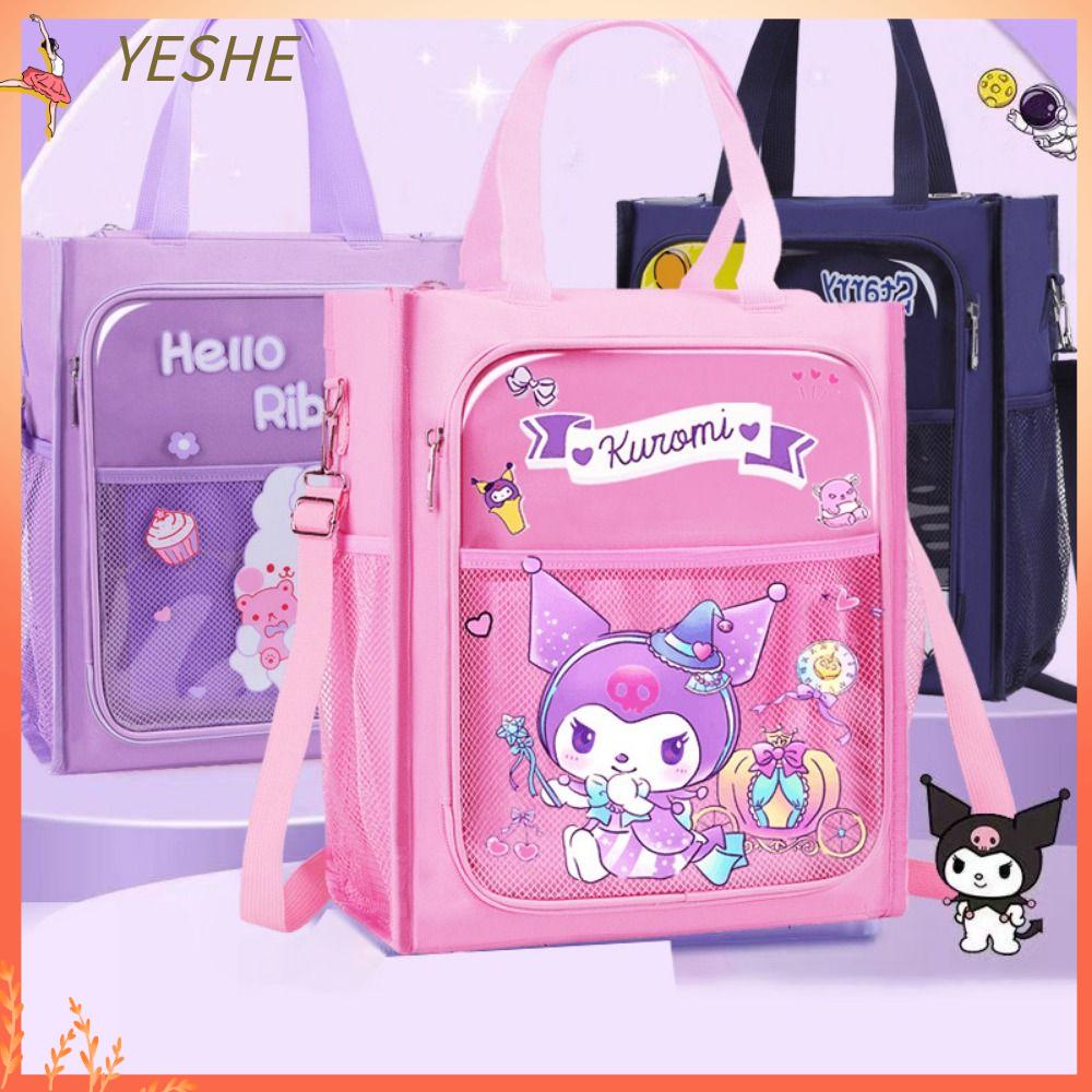 YESHE Kuromi Melody cinnamoroll Túi Tote Đi học Dây Đa chức năng Ba lô Vải không thấm nước Đồ dùng h