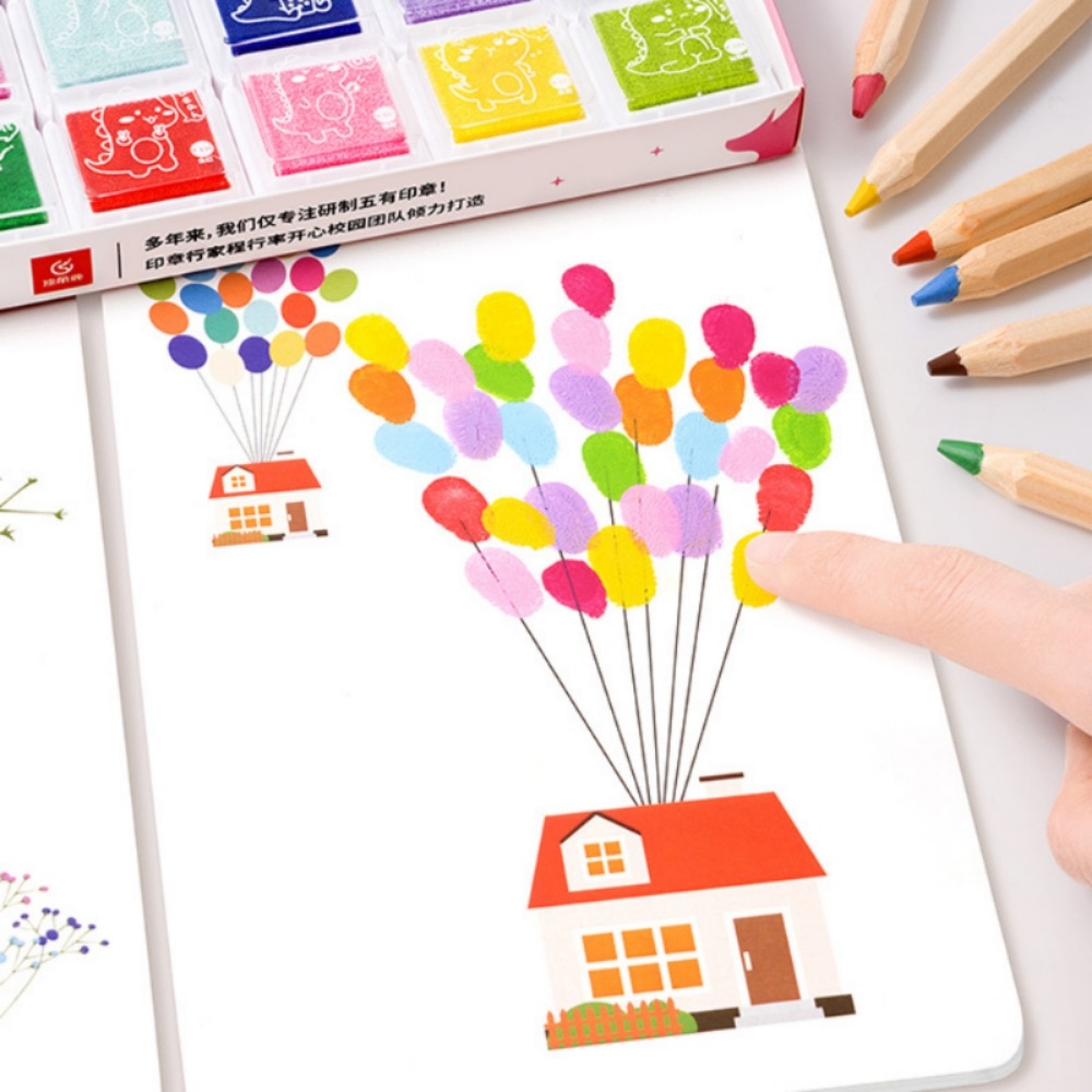 Creativity Finger Painting Toys 30Pcs DIY Coloring Books Kids Handmade