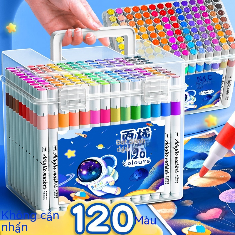  Bút Đánh Dấu Acrylic Màu 80 Không Thấm Nước Không Phai Màu Nghệ Thuật Học Sinh Bút Vẽ Không Cần Ấn Cho Trẻ Mới Biết Đi 