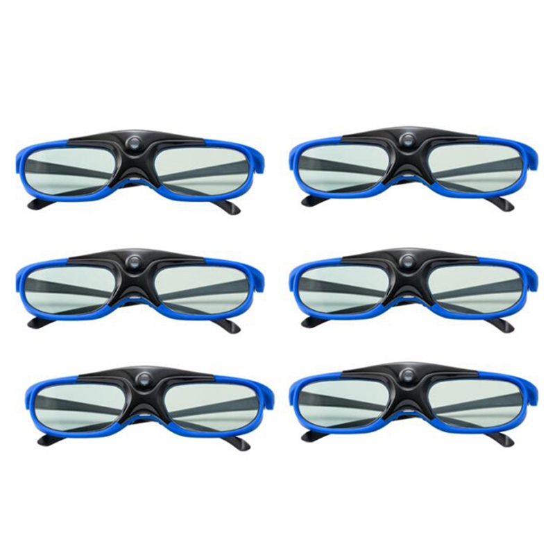 6Pcs Active Shutter 3D Dlp-Link Glasses for Benq Acer X118H P1502 X1123H H6517Abd H6510Bd V8 Xgimi Projector