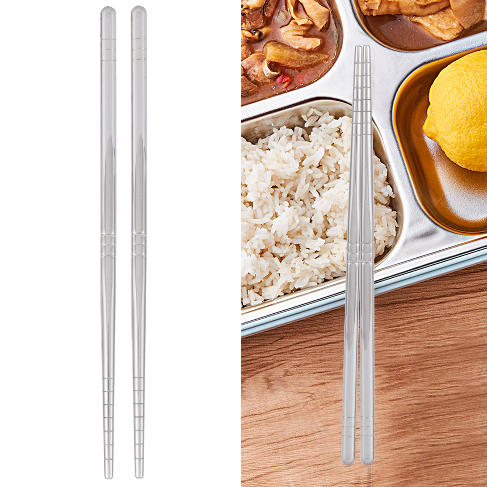 Đũa thép không gỉ đũa 17.5cm 304 không gỉ steel304 thép không gỉ 1 cặp đồ dùng nhà bếp cho các bên khách sạn restaurur nhà