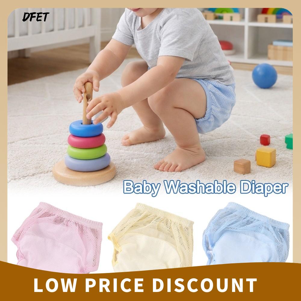 DFET Bông Quần tập cho bé Thoáng khí Chống thấm nước Tã em bé có thể giặt Thoải mái Chống rò rỉ Tã em bé Trẻ sơ sinh