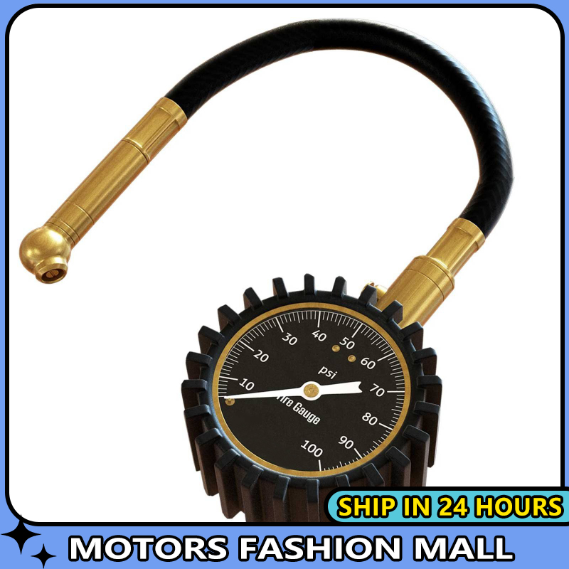 Động cơ thời trang Mall Đồng hồ đo áp suất lốp 0-100 psi ANSI chứng nhận