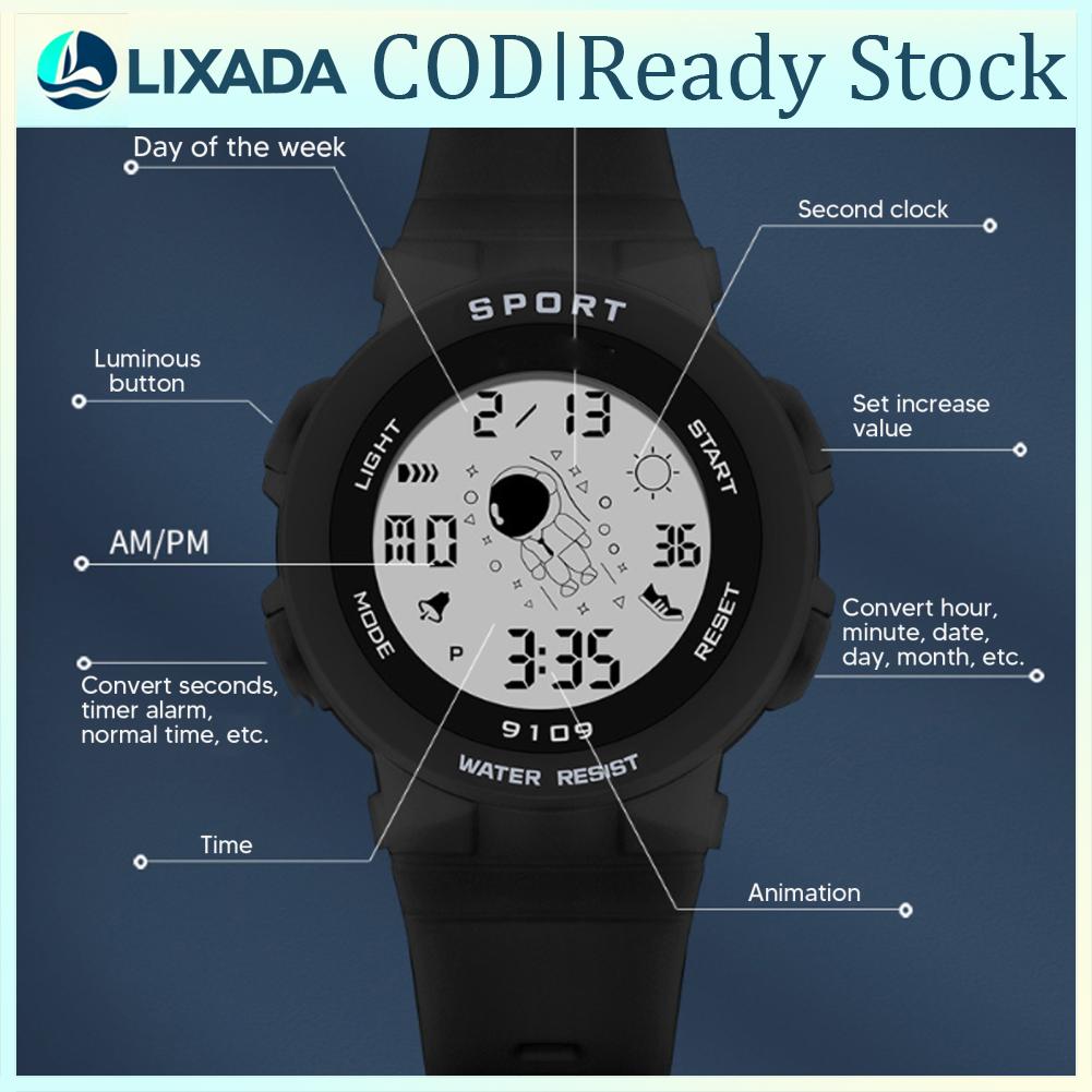 LIXADA Kids Watch 24 Hour System Alarm Electronic Watch for Outdoor Sports - Thương hiệu LIXADA Giá 171,100 Đồng*Miễn phí vận chuyển
