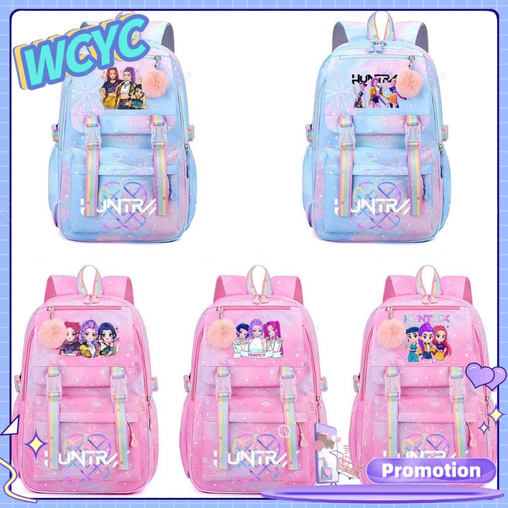 WCYC Phim hoạt hình Ba lô KPop Thoáng khí Dung lượng lớn Ba lô anime Nhẹ Ba lô học sinh Sử dụng trong trường học