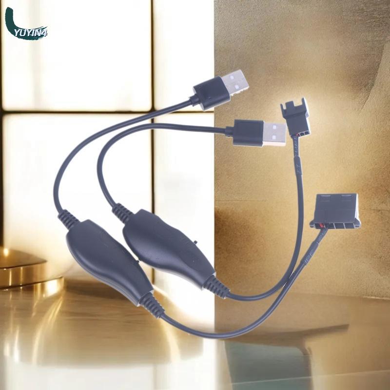 YUYIN4 USB để 4pin PWM 5V đến 12V tăng dòng Fan Power Adapter kết nối cáp chuyển đổi với điều chỉnh chuyển đổi