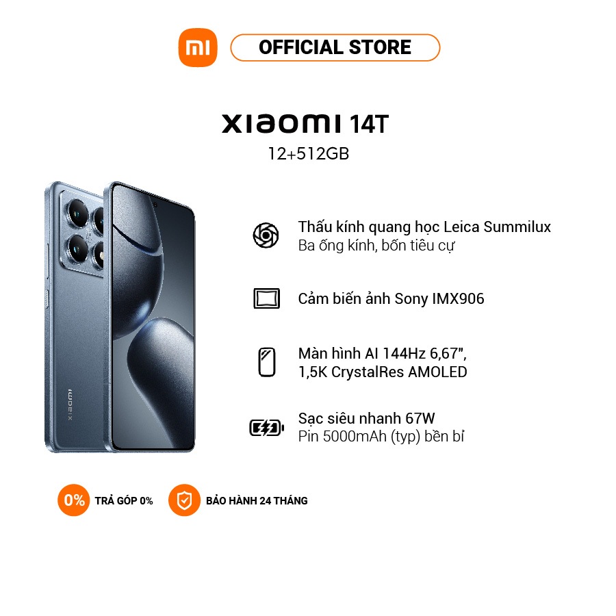 Điện thoại thông minh Xiaomi 14T (12+512) - Chính Hãng