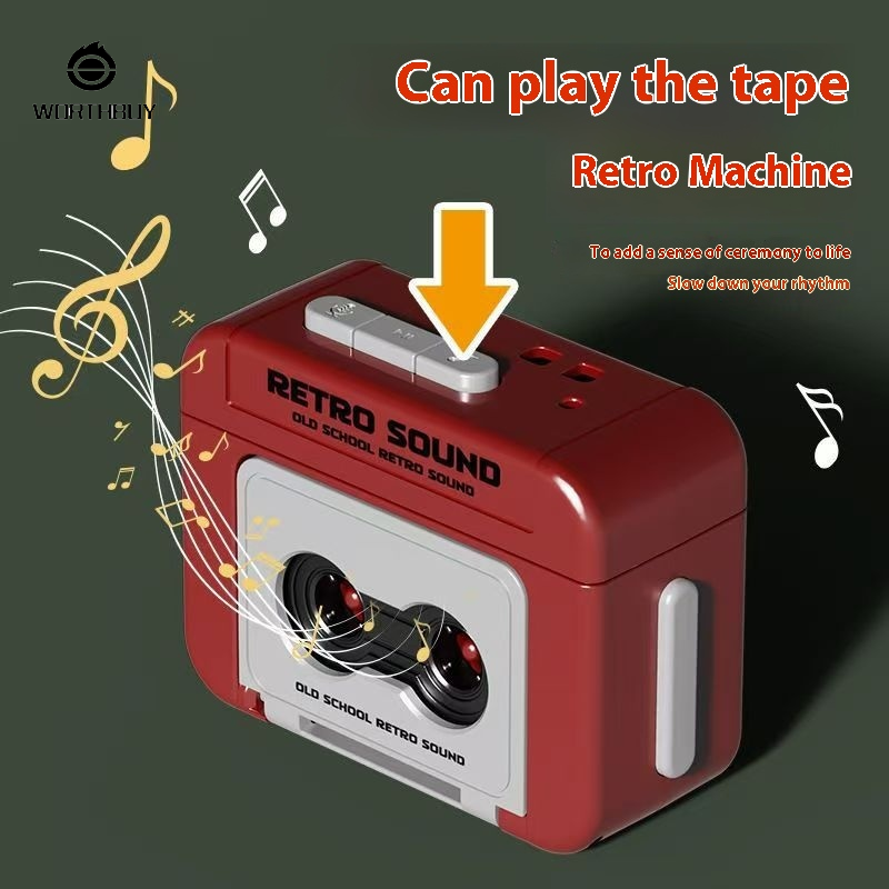 Retro Mini Máy quay đĩa hát Keychain với chức năng ghi âm hộp nhạc vui vẻ sáng tạo