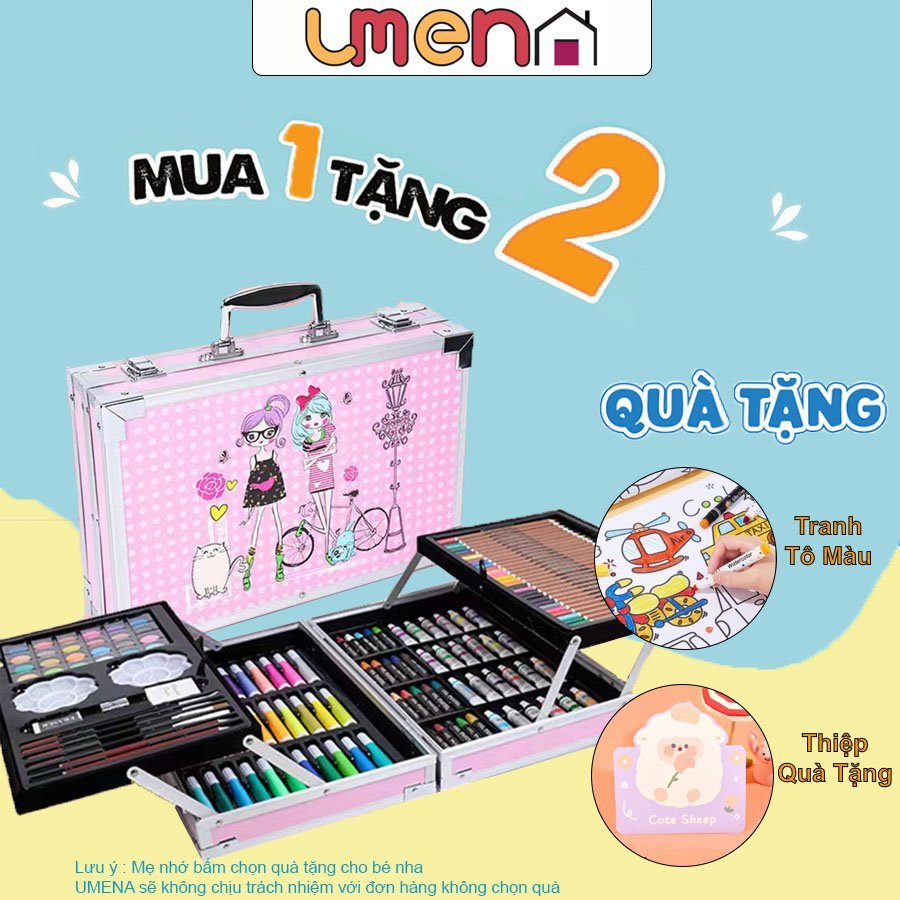 Hộp Bút Màu Quà Cho Bé Gái 12 Tuổi 10 Tuổi Quà Sinh Nhật Noel Bộ Màu Nước Màu Chì Màu Sáp Vẽ Hộp Quà