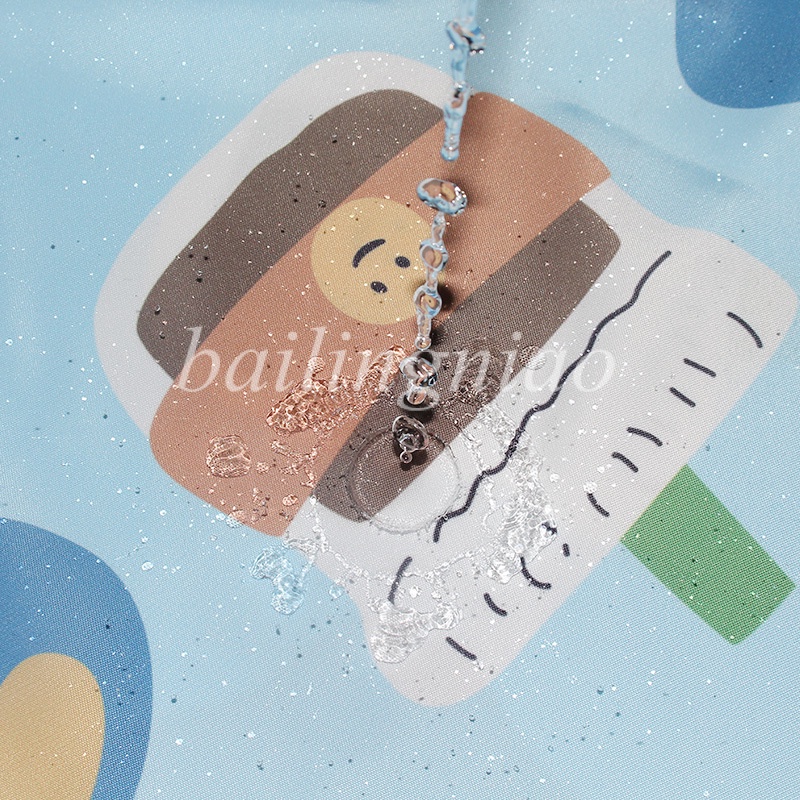 130g/M2cow Digital Printing Cartoon Series Waterproof Polyester Shower Curtain